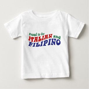 Italienisch und Philippino Baby T-shirt
