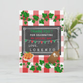 Italienisch Vielen Dank Dankeskarte (Stehend Vorderseite)