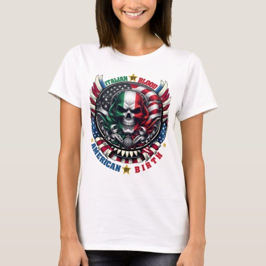 Italienisch von Blood American von Birth ItalianAm T-Shirt (Vorderseite)