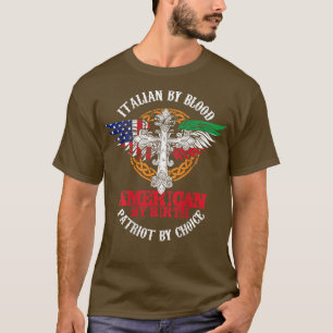 Italienisch von Blood American von Birth Patriot v T-Shirt
