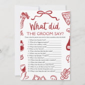 Italienisch Was hat der Groom gesagt, Brautparty S Einladung (Vorderseite)