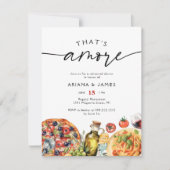 Italienisch Wasserfarbe Mehr Probe Abendessen Einladung (Vorderseite)