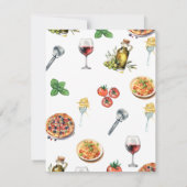 Italienisch Wasserfarbe Mehr Probe Abendessen Einladung (Rückseite)