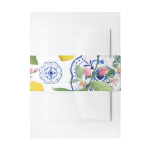 Italienisch Wedding Sicilian Tile Lemon Einladungsbanderole (Vorderseite Beispiel)