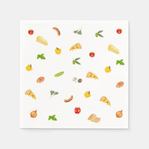 Italienische Abendpizza Elegante Party-Papier Serv Serviette