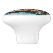 Italienische Abstrakte Architektur Keramikknauf (Seitenansicht)