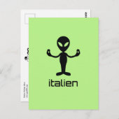 Italienische Alien Postcard Postkarte (Vorne/Hinten)