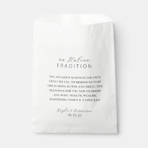 Italienische Almond Wedding Tradition Gefallen Tag Geschenktütchen