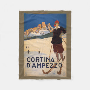 Italienische Alpen Vintage-Reise-Flanelldecke Fleecedecke