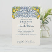 Italienische Amalfi-Hochzeit Einladung (Stehend Vorderseite)