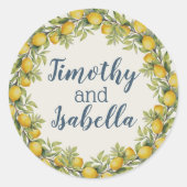 Italienische Amalfi-Hochzeit Runder Aufkleber (Vorderseite)