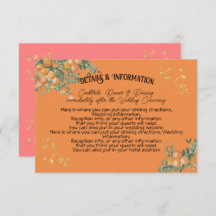 Italienische Amalfi Küste Orangen Detail-Info-Kart