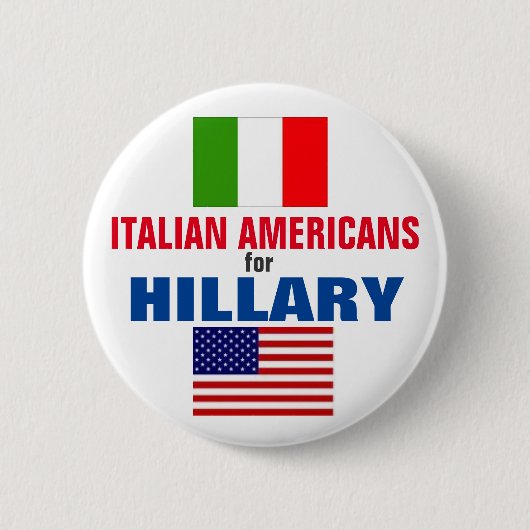Italienische Amerikaner für Hillary 2016 Button (Vorderseite)