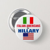 Italienische Amerikaner für Hillary 2016 Button (Vorne & Hinten)