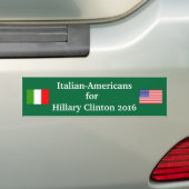 Italienische Amerikaner für Hillary Clinton 2016 Autoaufkleber (Auf Auto)