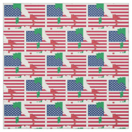 ITALIENISCHE AMERIKANISCHE Flag-Karte Kontur Stoff