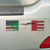 Italienische amerikanische Flagge der Autoaufkleber (On Car)