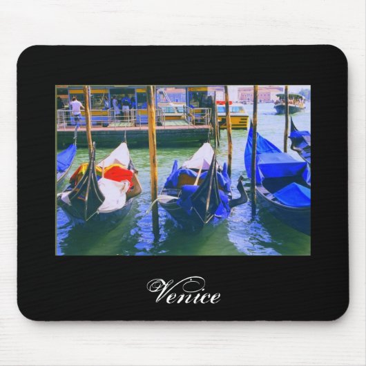 Italienische Andenken-Geschenk-Gondeln von Venedig Mousepad (Vorne)