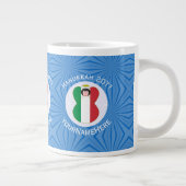 Italienische Angelflagge für Hanukkah Jumbo-Tasse (Rechts)