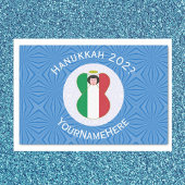 Italienische Angelflagge für Hanukkah Seidenpapier