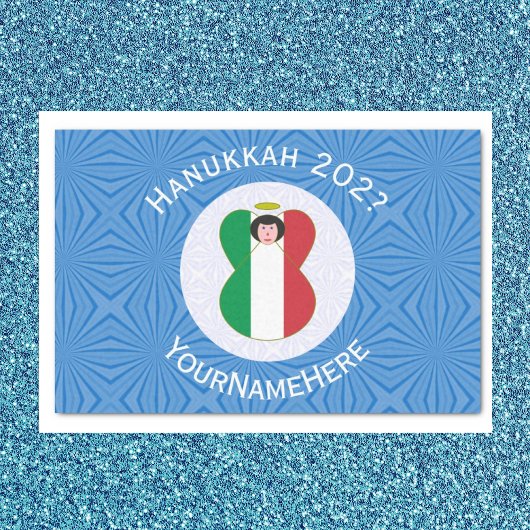 Italienische Angelflagge für Hanukkah Seidenpapier