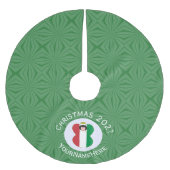 Italienische Angelflagge zu Weihnachten Polyester Weihnachtsbaumdecke (Vorderseite)
