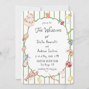 Italienische Aquarell-Rustikale Hochzeitseinladung Einladung