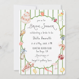 Italienische Aquarell-Rustikale Hochzeitseinladung Einladung