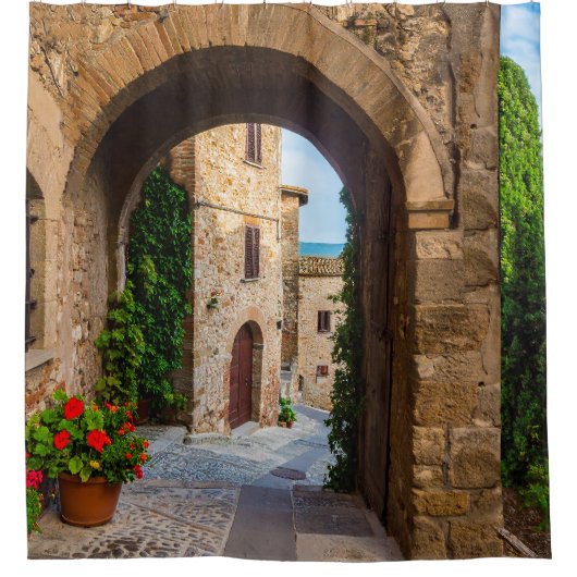 Italienische Architektur Elegance Duschvorhang (Vorderseite)