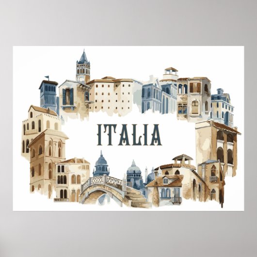 Italienische Architektur Poster (Vorne)