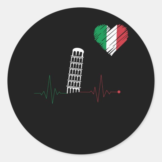 italienische Architektur Runder Aufkleber (Vorderseite)