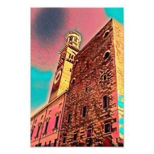 Italienische Architekturmalerei Fotodruck