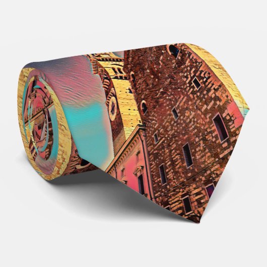 Italienische Architekturmalerei Krawatte (Gerollt)