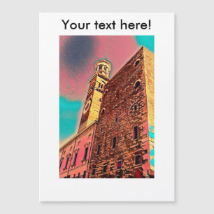 Italienische Architekturmalerei Magnetkarte