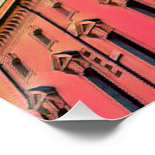 Italienische Architekturmalerei Poster (Ecke)