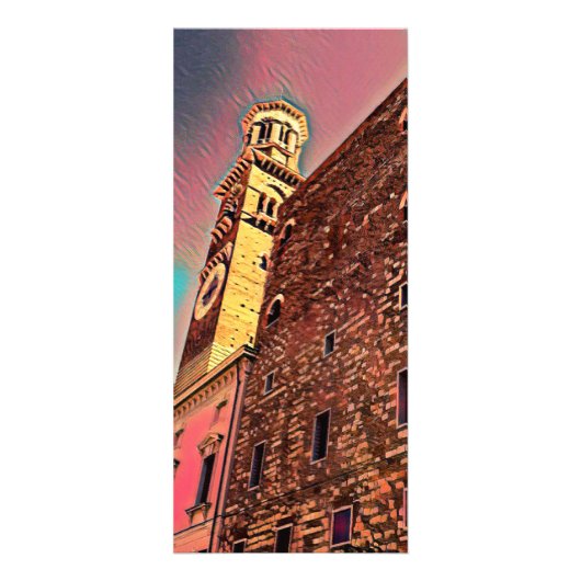 Italienische Architekturmalerei Werbekarte (Vorne)