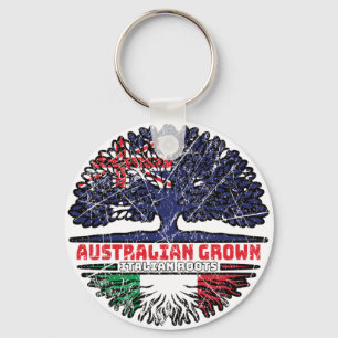 Italienische australische Treueflagge Schlüsselanhänger