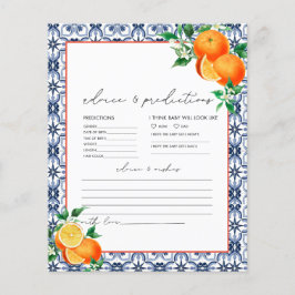 Italienische Babyberatungskarte Watercolor