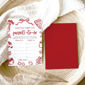 Italienische Babydusche von Hand gezeichnet, wie a Einladung