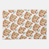 Italienische Bäckerei Focaccia Olivenöl Brot Tomat Geschirrtuch (Horizontal)