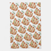 Italienische Bäckerei Focaccia Olivenöl Brot Tomat Geschirrtuch (Vertikal)