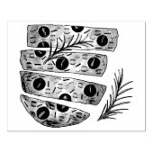 Italienische Bäckerei Focaccia Olivenöl Brot Tomat Gummistempel (Prägung)