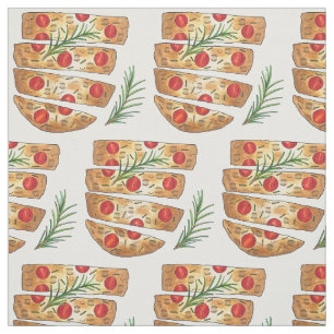 Italienische Bäckerei Focaccia Olivenöl Brot Tomat Stoff