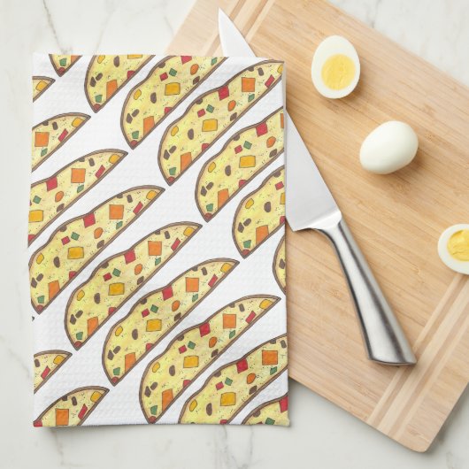 Italienische Bäckerei Holiday Frucht Biscotti Weih Geschirrtuch (Viertel Falte)