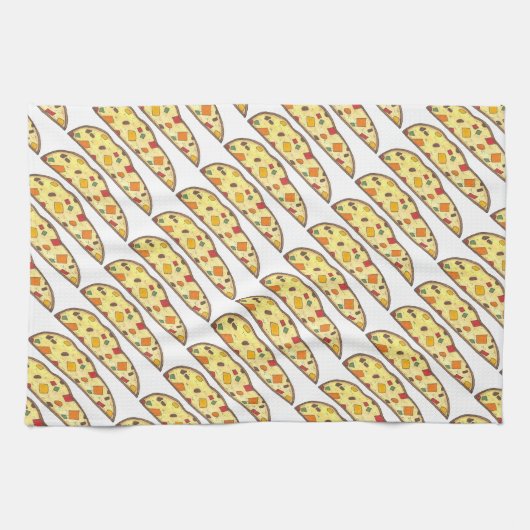 Italienische Bäckerei Holiday Frucht Biscotti Weih Geschirrtuch (Horizontal)
