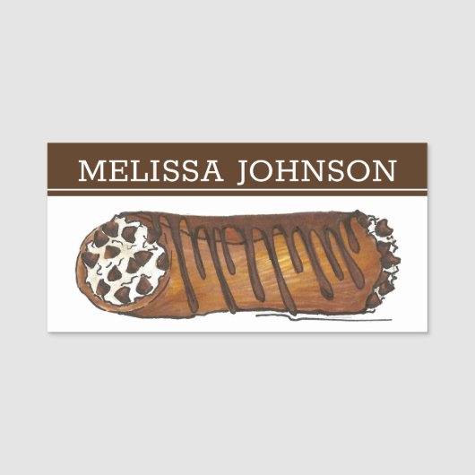 Italienische Bäckerei Konditorgebäck Koch Chocolat Namensschild (Vorderseite)