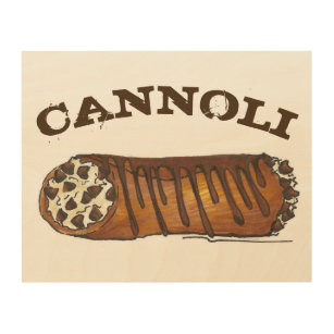 Italienische Bäckerei Schokolade Chip Cannoli Dess Holzwanddeko