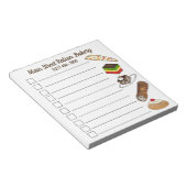 Italienische Bäckerei Zeppole Cannoli Tiramisu Bis Notizblock (angewinkelt)