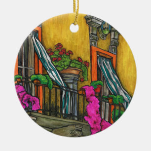Italienische Balkon-Keramik-Weihnachtsverzierung Keramik Ornament