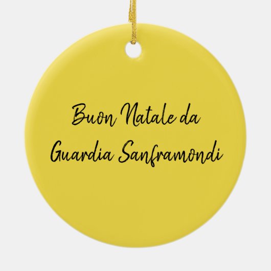 Italienische Balkon-Keramik-Weihnachtsverzierung Keramik Ornament (Hinten)